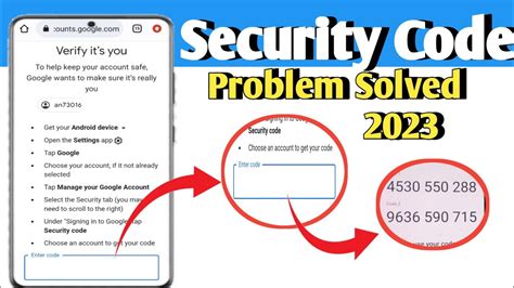 Get security code for two.